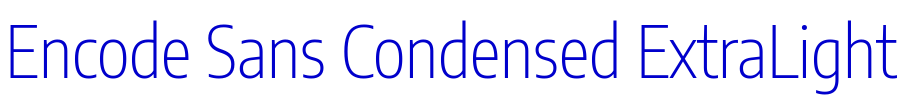 Encode Sans Condensed ExtraLight шрифт